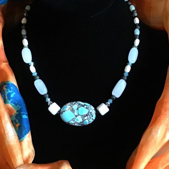 Gemstone & Sterling Choker - Picture 5 of 5